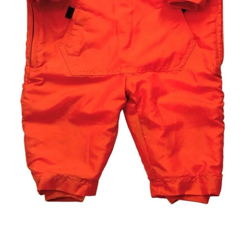 Ralph Lauren Two-Tone Snowsuit in Orange & Pink S/M Hooded Fleece Lined